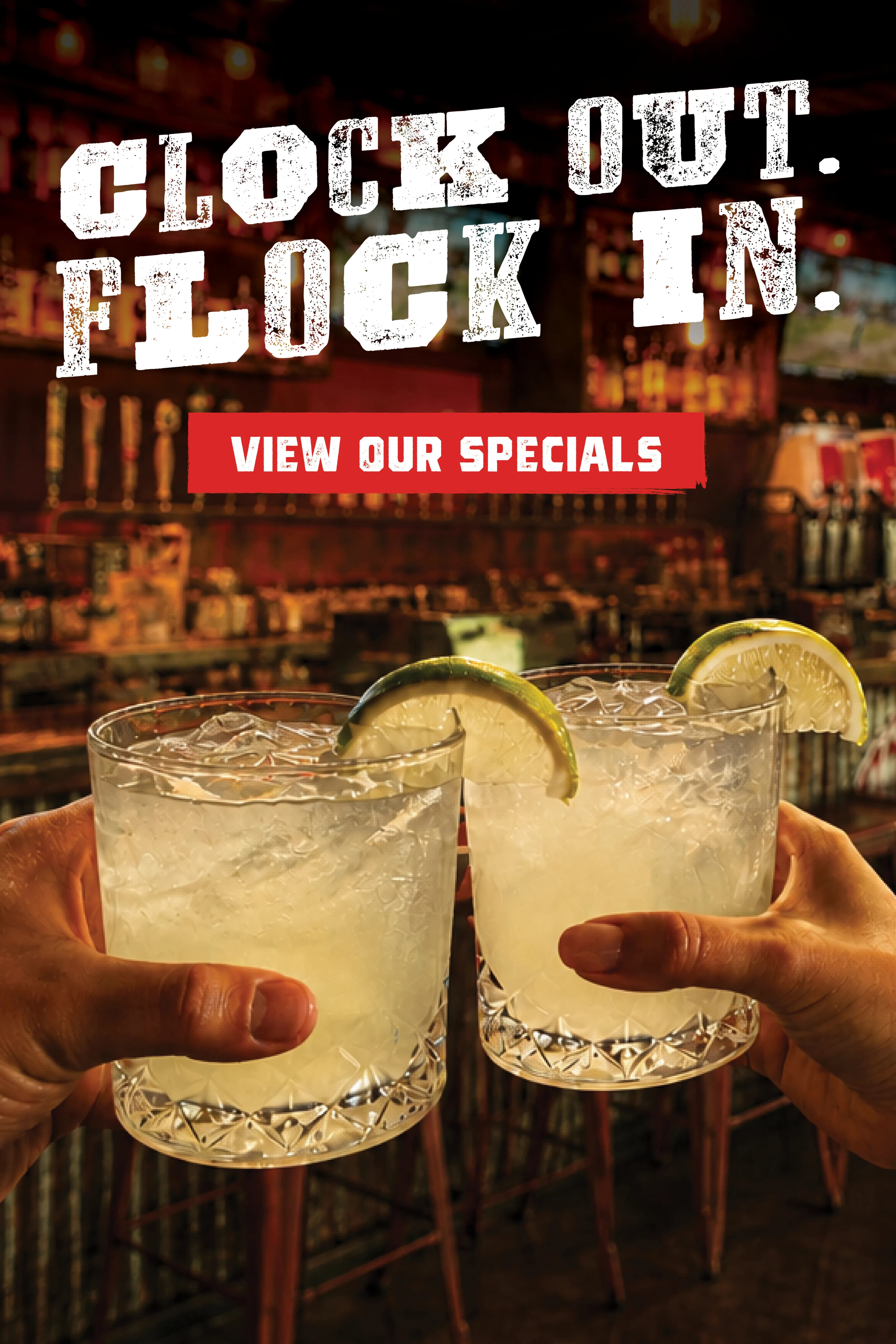 Two hands holding glasses of refreshing drinks with lime slices